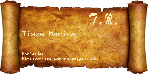 Tisza Marina névjegykártya